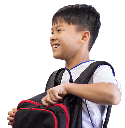 Student heading to class with a backpack