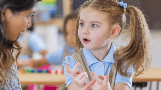 Young child in an early-learning classroom
